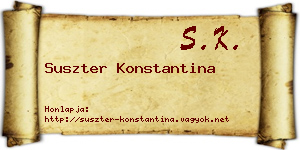 Suszter Konstantina névjegykártya